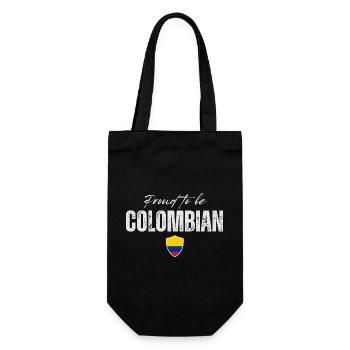 Proud to be Colombian, made in Colombia - Gift Bag for Bottles - black - Front