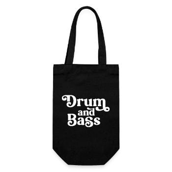 Drum and Bass Retro-Glyphen - Geschenkbeutel für Flaschen - Schwarz - Vorne