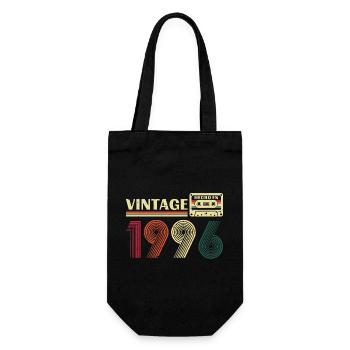 1996 Vintage-Geburtstagsgeschenk Mann Frau - Geschenkbeutel für Flaschen - Schwarz - Vorne