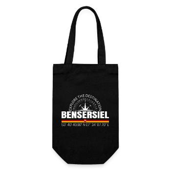 Bensersiel - Geschenkbeutel für Flaschen - Schwarz - Vorne