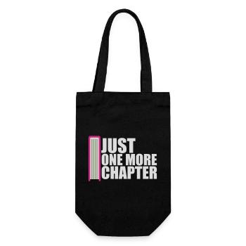 Just One More Chapter Lustig Bücherwurm Lesen Cool - Geschenkbeutel für Flaschen - Schwarz - Vorne