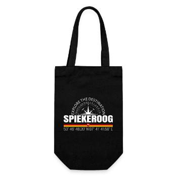 Spiekeroog - Geschenkbeutel für Flaschen - Schwarz - Vorne