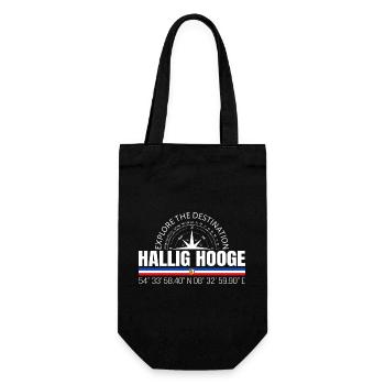 Hallig Hooge - Geschenkbeutel für Flaschen - Schwarz - Vorne