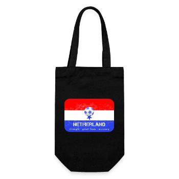 Drapeau des Pays-Bas avec maillot de l’équipe de football - Sac à bouteille - noir - Devant