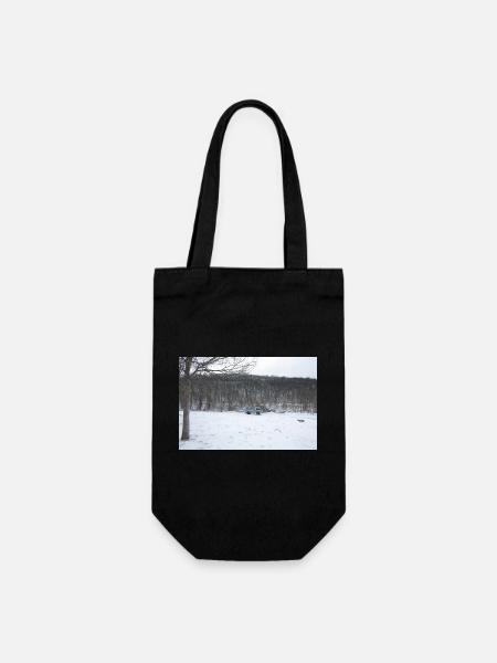 Wintereinsamkeit - Geschenkbeutel für Flaschen - Schwarz
