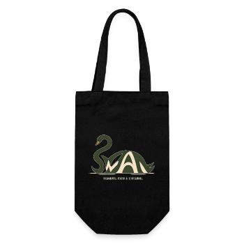 SWAN – Swan and Wordplay - Gift Bag for Bottles - black - Front