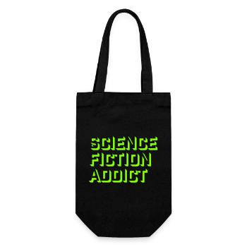 Science Fiction Addict Sci Fi Lover Quote Text - Gift Bag for Bottles - black - Front