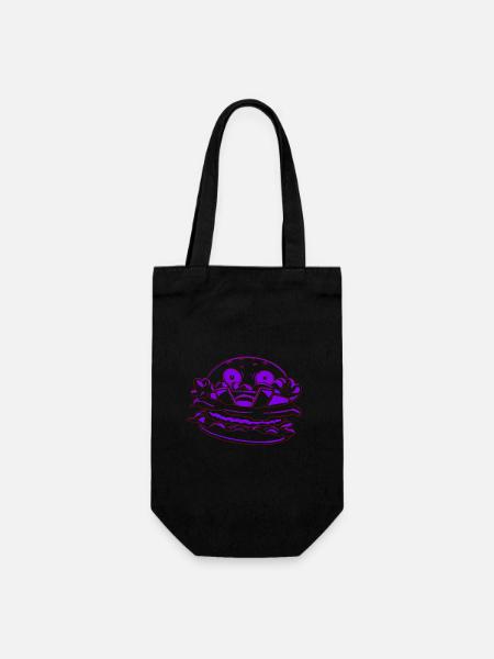 Monstermäßiger Burger - Geschenkbeutel für Flaschen - Schwarz