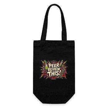 Peer Review This! Comic Lab Chaos - Gift Bag for Bottles - black - Front