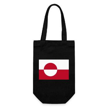 Greenland Flag - Greenlandic Flag - Gift Bag for Bottles - black - Front