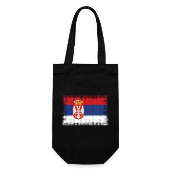 Country Serbia - Gift Bag for Bottles - black - Front