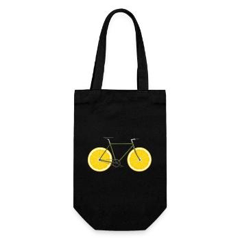 Bike Bike Lemons Funny - Gift Bag for Bottles - black - Front