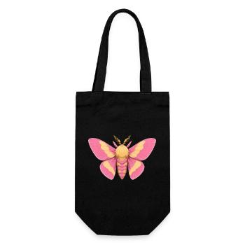 Dessin animé de la nuit rose de l’érable Dryocampa rubicunda - Sac à bouteille - noir - Devant