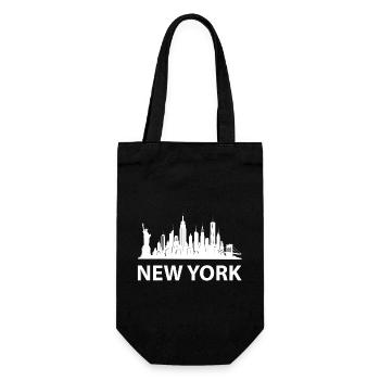 NEW YORK Skyline White - Gift Bag for Bottles - black - Front