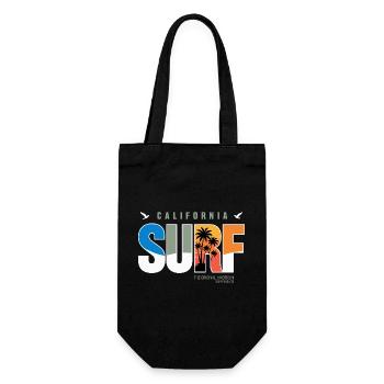 California Surf Retro Logo - Gift Bag for Bottles - black - Front