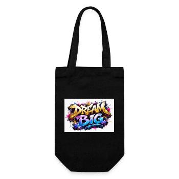 Dream Big Graffiti Druckkunst - Geschenkbeutel für Flaschen - Schwarz - Vorne
