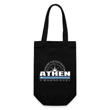 Athen - Geschenkbeutel für Flaschen - Schwarz - Vorne