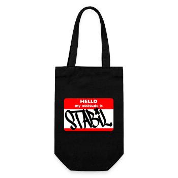STABIL - HELLO HIP HOP - Geschenkbeutel für Flaschen - Schwarz - Vorne