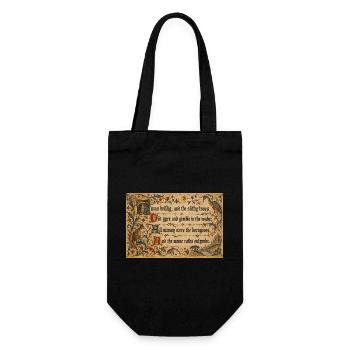 Mittelalterlicher Illumined Jabberwocky - Geschenkbeutel für Flaschen - Schwarz - Vorne