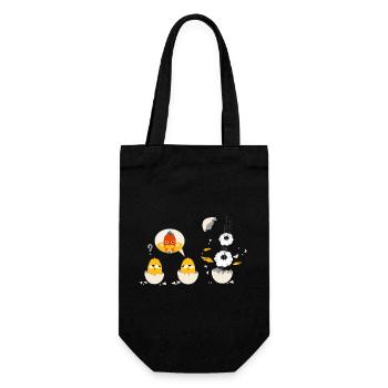 chick as a superhero - Gift Bag for Bottles - black - Front