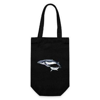baleine à bosse - baleine à la baleine à bosse Bosse - Sac à bouteille - noir - Devant