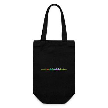 Colorful eighth rowing boat - Gift Bag for Bottles - black - Front