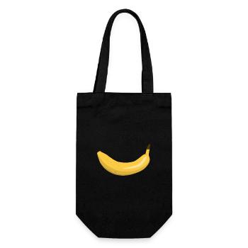 Banane sourire - Sac à bouteille - noir - Devant