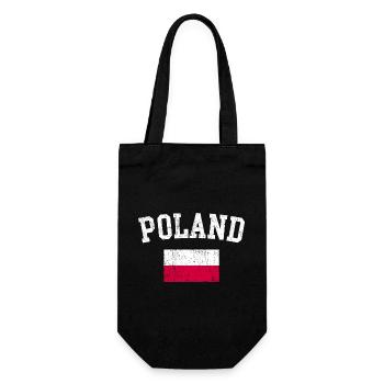 Poland Flag Arch Typography - Gift Bag for Bottles - black - Front