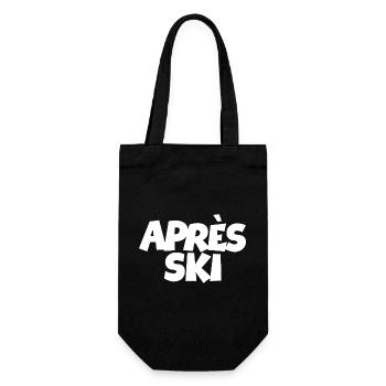 Après-Ski Wintersport - Geschenkbeutel für Flaschen - Schwarz - Vorne