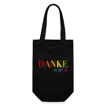 Ein Herzliches Dankeschön sagen - Geschenkbeutel für Flaschen - Schwarz - Vorne