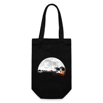 Gitarre Natur - Geschenkbeutel für Flaschen - Schwarz - Vorne