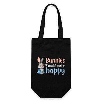 Rabbit Rabbit - Gift Bag for Bottles - black - Front