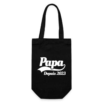 Papa depuis 2023 père annonce grossesse bébé née - Sac à bouteille - noir - Devant