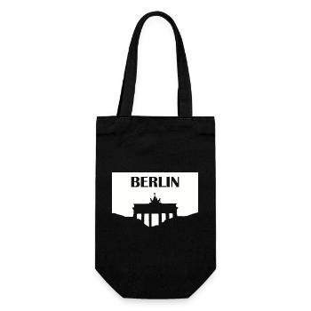 Porte de Brandebourg de Berlin blanc - Sac à bouteille - noir - Devant