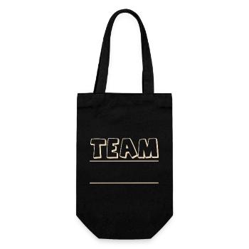Team - Gift Bag for Bottles - black - Front