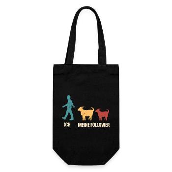 Ich Und Meine Follower Ziegen Ziege - Geschenkbeutel für Flaschen - Schwarz - Vorne