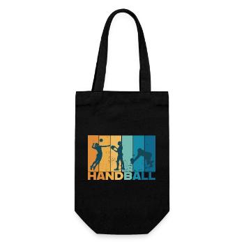 Handball Handballer Vintage Geschenk - Geschenkbeutel für Flaschen - Schwarz - Vorne