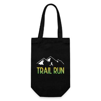 Trailrun - Geschenkbeutel für Flaschen - Schwarz - Vorne