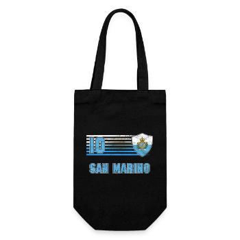 San Marino Fußball Mannschaft - Geschenkbeutel für Flaschen - Schwarz - Vorne