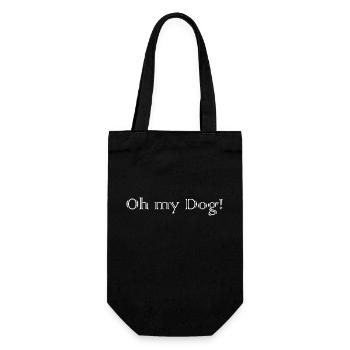 Hund Dog - Geschenkbeutel für Flaschen - Schwarz - Vorne