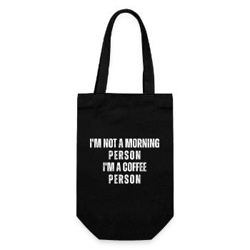 I'm not a morning person I'm a coffee person - Gift Bag for Bottles - black - Front
