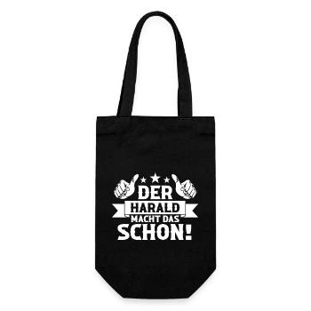 Harald - Geschenkbeutel für Flaschen - Schwarz - Vorne
