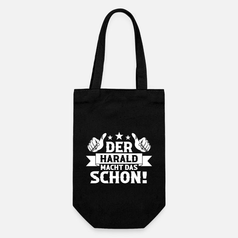 Harald - Geschenkbeutel für Flaschen - Schwarz