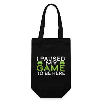 Ich unterbrach mein Spiel, um hier zu sein - Geschenkbeutel für Flaschen - Schwarz - Vorne