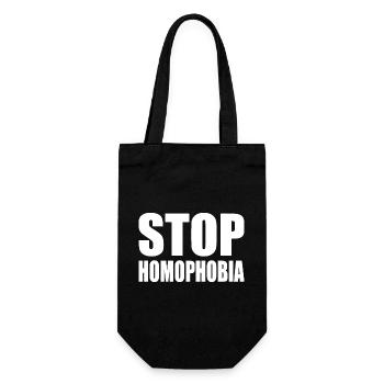 Stop homophobia - Gift Bag for Bottles - black - Front