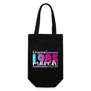 40th birthday Mrs. Original March Born 1983 - Gift Bag for Bottles - black - Front