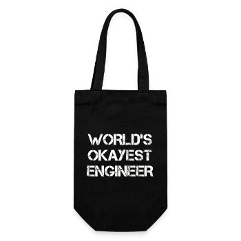 World's Okayest Engineer Tee - Gift Bag for Bottles - black - Front