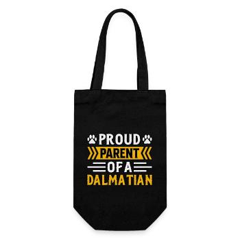 Proud Parent of a Dalmatian - Geschenkbeutel für Flaschen - Schwarz - Vorne