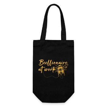 Beellionaire at Work - Gift Bag for Bottles - black - Front