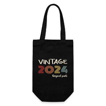 Millésime original 2024 | Cadeau d’anniversaire 2024 - Sac à bouteille - noir - Devant